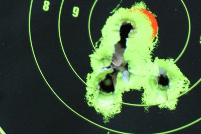 This is from 25 yards, running the trigger fast. 