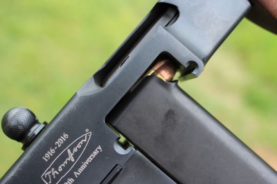 The rounds are visible when the mag is loaded.