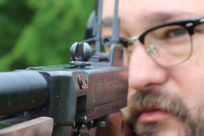 My one complaint about the rear sight is that I end up with my face very close to the peep sight. At 6'4" I need another 3+ inches of stock. 