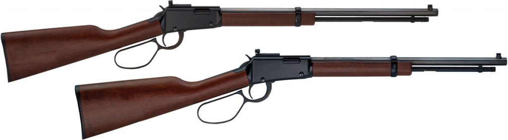 The rifle version (top) has a longer barrel and higher capacity, than the carbine (below) 