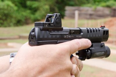 The author easily fitted out the Q5 Match with a Trijicon RMR red dot for testing. 