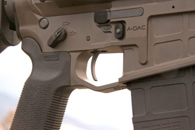 The Talon 60 degree safety from AXTS is comfortable, easy to access and ambidextrous.