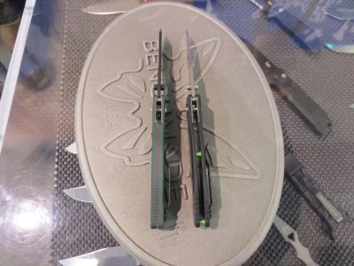 Benchmade Gives One of their Most Popular Knives A Makeover -- Blade Show 2016 Spine shots.