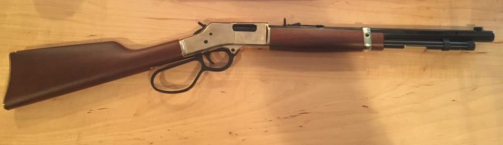The Henry Big Boy Carbine. It's short, like a carbine. 