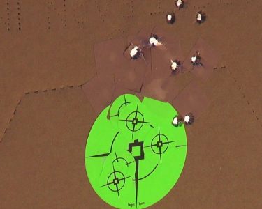 A 10-shot groups= at 20 yards with Remington UMC ammunition. 