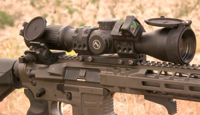 The author equipped the AXTS with Leupold’s Mark 6 using a T3 reticle. It allowed him to get hits on target quickly and accurately. 