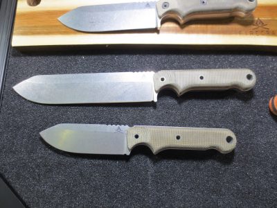 White River's Firecraft Line, Taking Survival Blades to Another Level — Blade Show 2016 A look at the chopper. I can't tell if it was a 7-inch or an 8-inch blade.