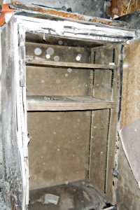 This image shows the protected interior of a safe after a serious house fire. Image courtesy of Liberty Safe.