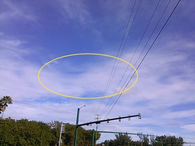 Click to make this bigger and you'll see the wave pattern in the clouds. You'll see this for weeks on end as the weather controllers use high voltage radar waves to flatten and direct the fake clouds. 