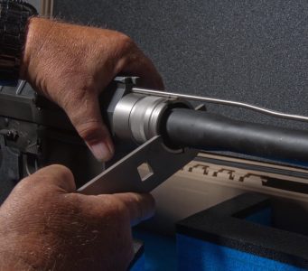 DRD Tactical Takedown Kivaari Semi-Auto .338 Lapua Magnum TAKEDOWN STEP 4: Use the supplied wrench to make certain the nut is tight, but do not overtighen.