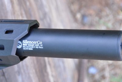 The SilencerCo false suppressor covers the 16.25-inch barrel of the carbine and just looks cool.