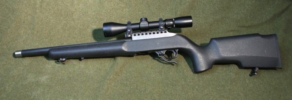 The author equipped the rifle with a Boyds Gunstocks Pro Varmint stock with a higher cheekweld as well as a Sightron scope.