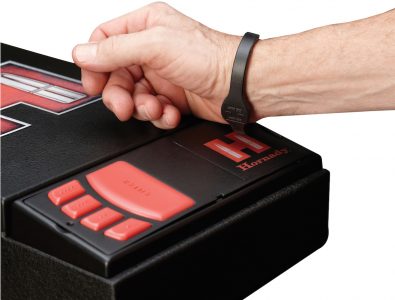 RFID units, like this Hornady system, can use bracelets to unlock.