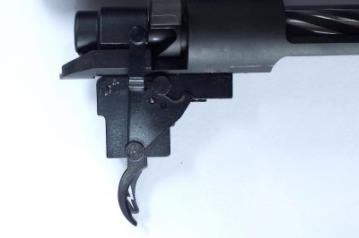 Like many modern rifles, the MVP uses a bladed trigger system to allow for a safe but light pull weight. 