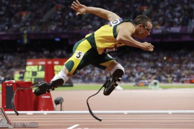 South Africa's Oscar Pistorius competes the men's 400-meter semifinal during the 2012 Summer Olympics in London. (Photo: AP) 