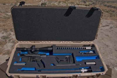 DRD Tactical Takedown Kivaari Semi-Auto .338 Lapua Magnum The Kivaari can be broken down quickly and fit into its custom carry case.