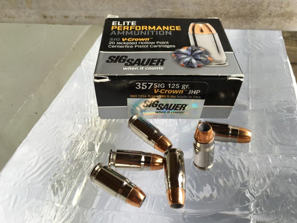 Ammo Test: Sig Sauer Elite Performance .357 Sig V-Crown Sig Sauer's Elite Performance V-Crown .357 Sig 125-grain ammunition.