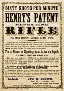 One of many Henry advertisements during the War Between the States. Image courtesy R.L. Wilson, from his book Winchester An American Legend. 