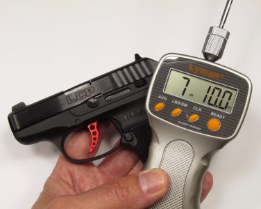 The trigger pull felt lighter to the author, it’s still between 7 and 8 pounds. 