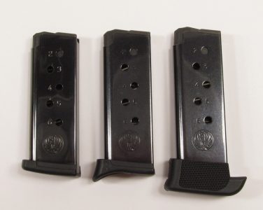 Ruger includes flat and extended floorplates with the 6 round magazine. For the review the author also purchased the new 7 round extended magazine, which allows for a full grip on the pistol.