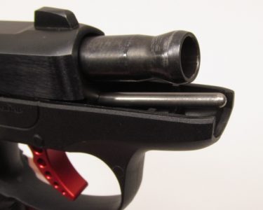 Another one of the enhancements of the LCP Custom is a polished stainless steel guide rod.