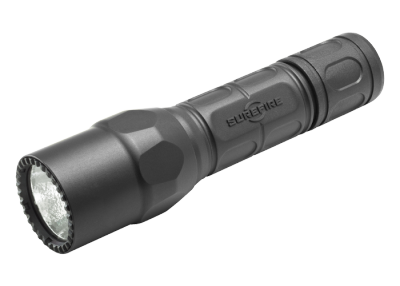 The Surefire G2X Pro dual-output LED flashlight provides either 320 or 15 lumen power for adaptability.