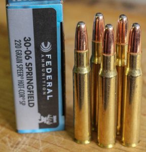 Is the .30-’06 Springfield Dead? Heavy and slow, the 220-grain Speer Hot Cor will handle larger game very well.