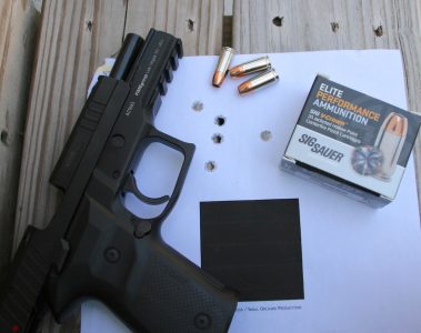 The SIG V-Crown shot an average accuracy of 1.47 from the Arex pistol.