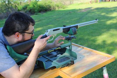 Henry All-Weather Lever Actions - Two Gun Review The silver and black of the rifle matches my hair!