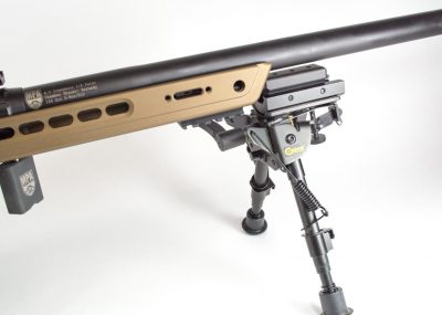 SMG Company Makes a Precision Rifle? MPA BA Lite PCR—Full Review Here you can see the location of the spigot mount. It puts the bipod as far forward as possible and keeps the rifle low to the ground.
