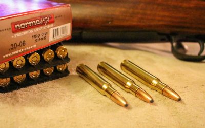 Is the .30-’06 Springfield Dead? Norma .30-'06 ammo, featuring the 165-grain Oryx bullet.