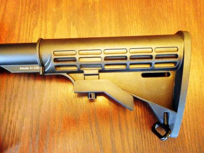 The UTG Pro six-position collapsible stock makes a lot of sense for a general use carbine.