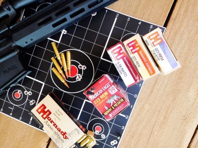 The ammo was graciously provided by Federal and Hornady. It worked great and is capable of much better groups than this average shooter can manage.