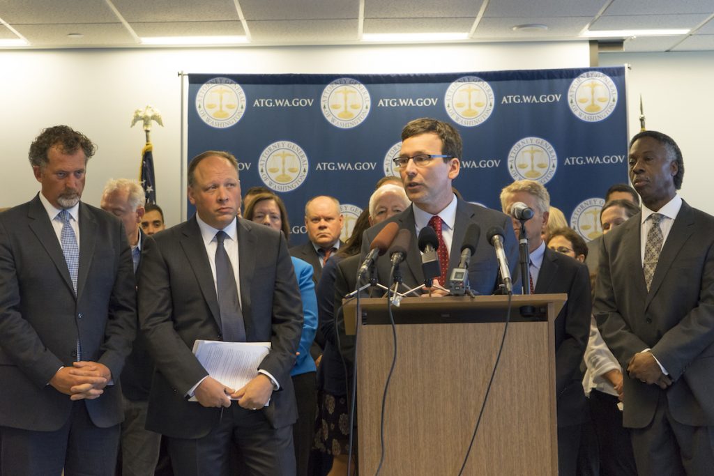 Washington Attorney General Bob Ferguson announcing his intent to ban "assault weapons" and "high-capacity magazines." (Photo: atg.wa.gov)