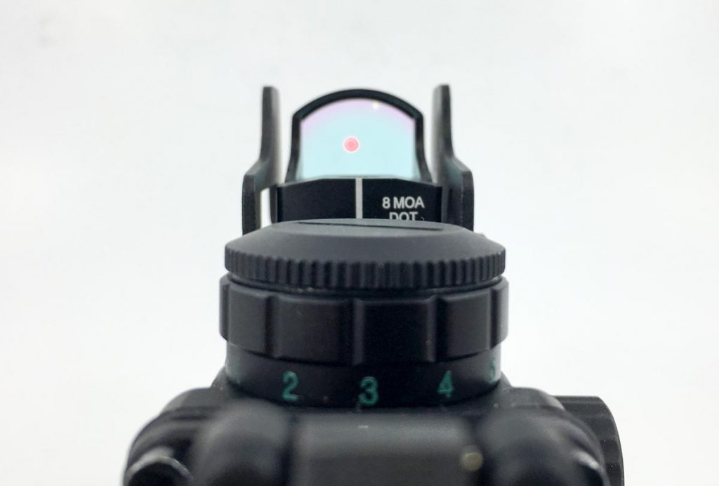 With a dual-mount scenario, just move your eye an inch and you have a whole new sight picture through the red dot. 