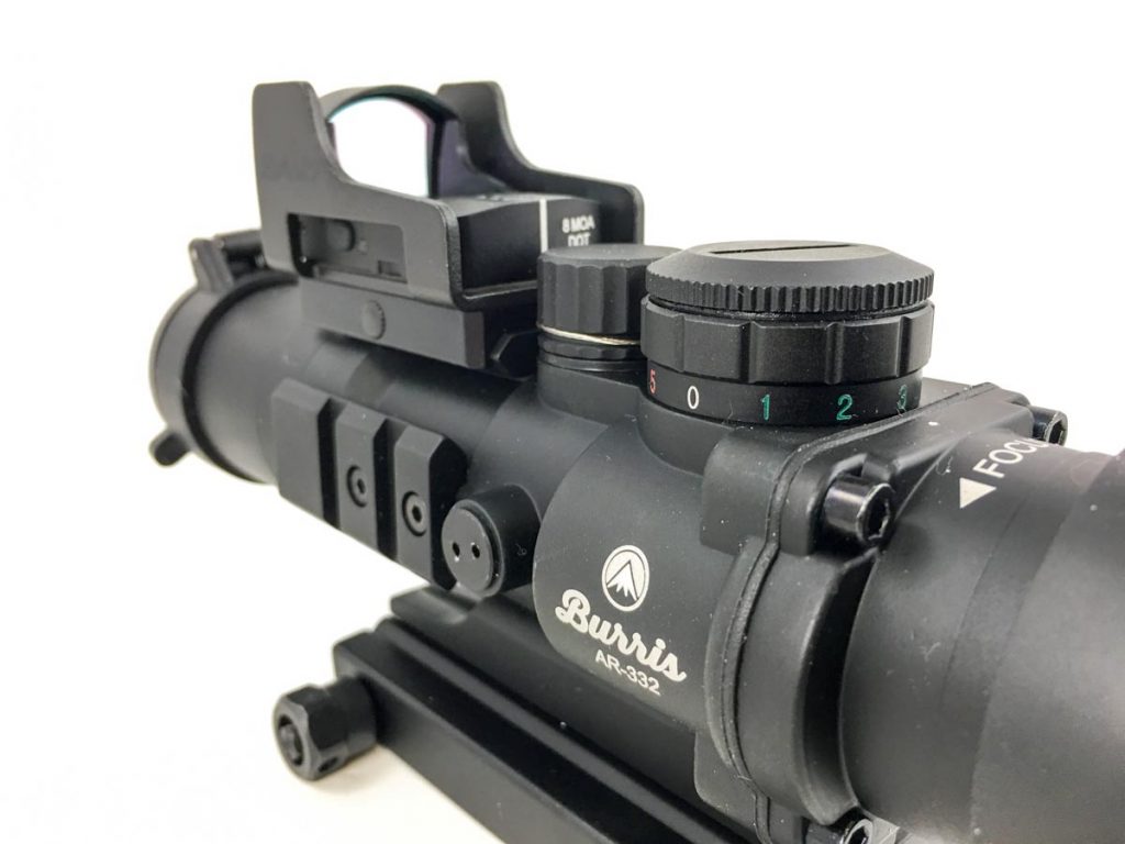 There's no reason you can't mount a red dot like this FastFire 3 on a magnified optic. Shown here mounted on a fixed 3x Burris AR-332 optic. 