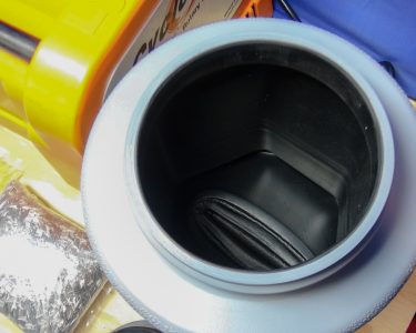 The rubber-lined tumbling canister is one of the reasons for quiet operation. 