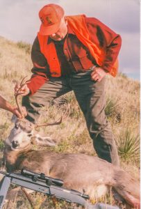 This mule deer is the first game animal Cooper took with the Steyr Scout Rifle. Circa – 1997, Gunsite Academy photo. 