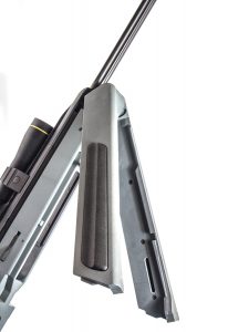 Jeff Cooper’s Greatest Legacy? The Ultimate Scout Rifle—Full Review The integral bipod of the Steyr Scout folds down and forward.