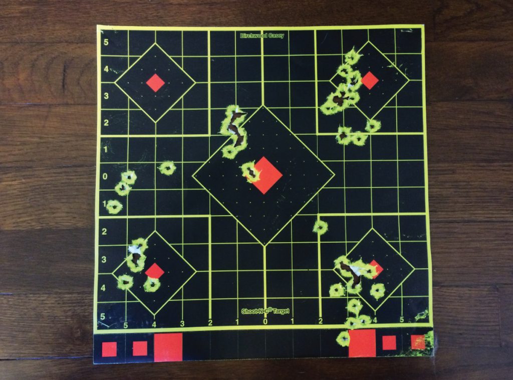 Dead Ringer’s Snake Eyes Pistol Sights -- Installation and Review You can see everything tended towards the left. (Distance: Seven yards).