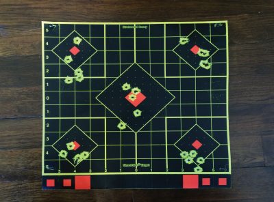 Dead Ringer’s Snake Eyes Pistol Sights -- Installation and Review After adjusting for horizontal accuracy, I began to get more acclimated to the sights. But it was still tough to get much consistency. (Distance: Seven yards).