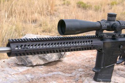DoubleStar STAR10-B: Custom-Grade .308 AR—Full Review Samson’s 15-inch Evolution handguard covers the barrel, providing ample mounting positions for rails of various lengths.