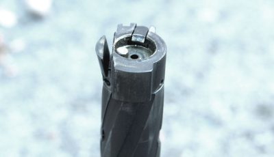 The unique MVP bolt head is designed to reliably strip rounds from a standard AR-15 magazine. The key is the steel flap that hangs down to catch the round, then pivots up in battery.