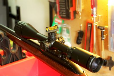 Scope Mounting Made Easy With Wheeler Engineering Kit This is the usual placement of the small level included in the Wheeler Engineering kit.