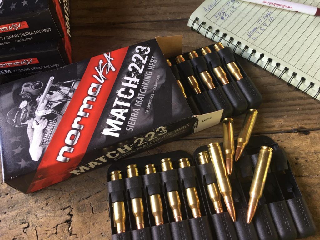The Norma Match-223 77-grain ammo was accurate, and concentric, out of the box. 