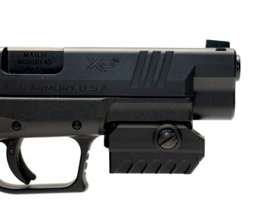 The MantisX device can be mounted on any firearm with a standard width rail.