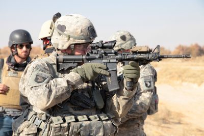 The mil-spec parts in an M4 Carbine get the job done, but don't look for a lot of refinement in most cases. U.S. Army photo by Spc. Ian Schell