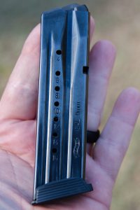 The Creed feeds from steel 16-round magazines that performed flawlessly for the author.