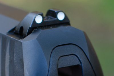 The Creed sports high-quality steel three-dot sights.
