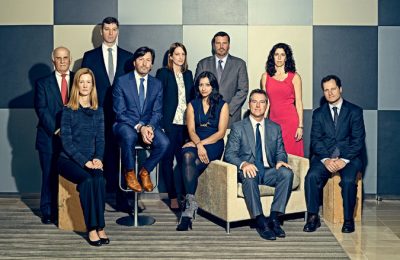 Members of the Firearms Accountability Counsel Task Force include, left to right: Ira Feinberg, Hogan Lovells; Avery Gardiner, Brady Center to Prevent Gun Violence; Eric M. Ruben, Brennan Center for Justice; Chris Boehning, Paul, Weiss; Lucy McMillan, Arnold & Porter; Kaveri Vaid, Paul, Weiss; Adam Skaggs, Law Center to Prevent Gun Violence; Brad Karp, Paul, Weiss; Suzanne Novak, Hogan Lovells; and Jon Lowy, Brady Center. (Photo: Guerin Blask for The New York Times)